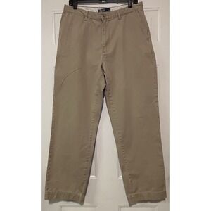 Polo Ralph Lauren Men's Beige Chino Casual Pants‎ 34x31 Flat Front Cotton